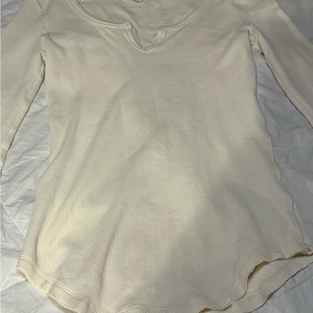 We The Free Kyoto Patchwork Cuff Long Sleeve Thermal Top size M